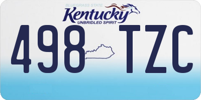 KY license plate 498TZC