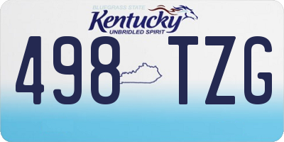 KY license plate 498TZG