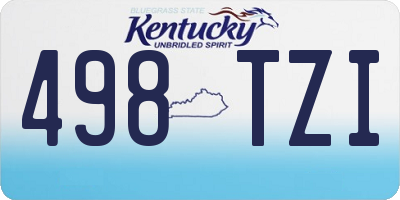 KY license plate 498TZI