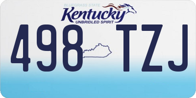 KY license plate 498TZJ