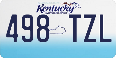 KY license plate 498TZL