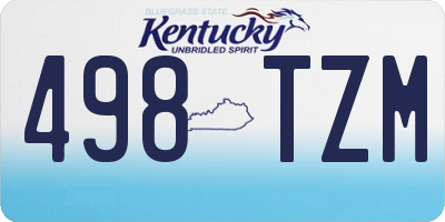 KY license plate 498TZM