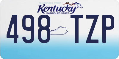 KY license plate 498TZP