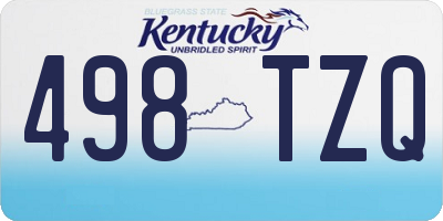 KY license plate 498TZQ