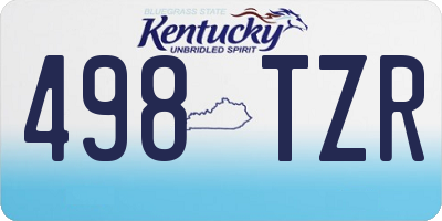 KY license plate 498TZR