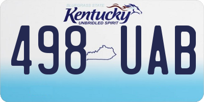 KY license plate 498UAB