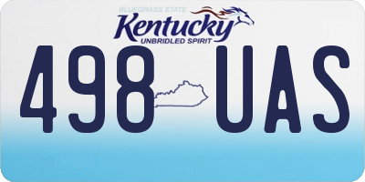 KY license plate 498UAS