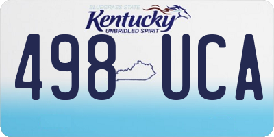 KY license plate 498UCA