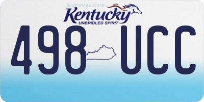 KY license plate 498UCC