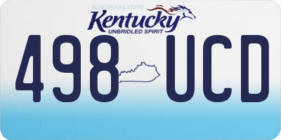 KY license plate 498UCD