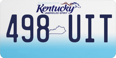 KY license plate 498UIT