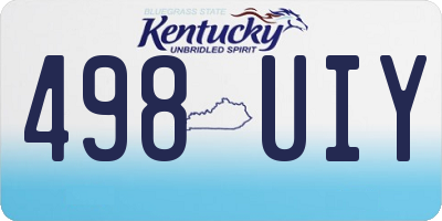 KY license plate 498UIY