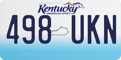 KY license plate 498UKN