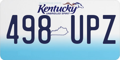 KY license plate 498UPZ