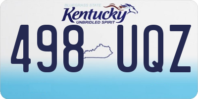 KY license plate 498UQZ