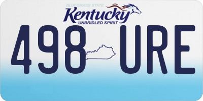 KY license plate 498URE