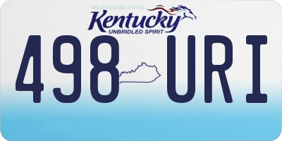 KY license plate 498URI