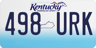 KY license plate 498URK