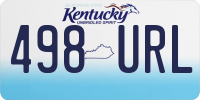 KY license plate 498URL