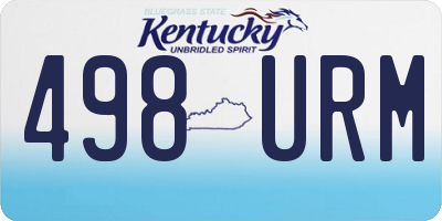 KY license plate 498URM