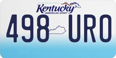KY license plate 498URO