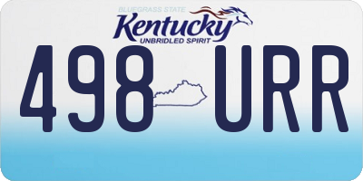 KY license plate 498URR