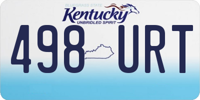 KY license plate 498URT