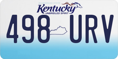 KY license plate 498URV