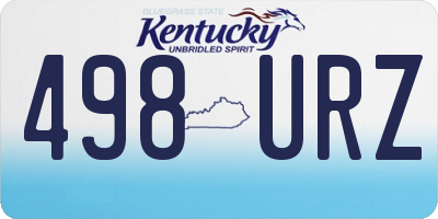 KY license plate 498URZ