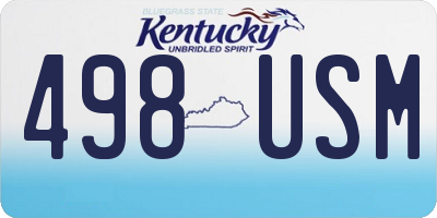 KY license plate 498USM