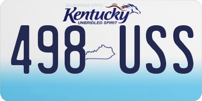 KY license plate 498USS