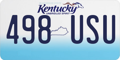 KY license plate 498USU