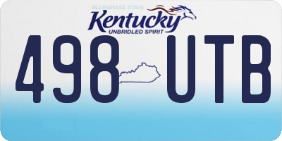 KY license plate 498UTB