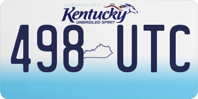 KY license plate 498UTC