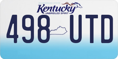 KY license plate 498UTD