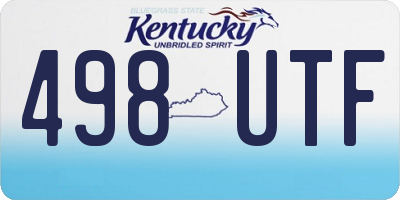 KY license plate 498UTF