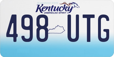 KY license plate 498UTG