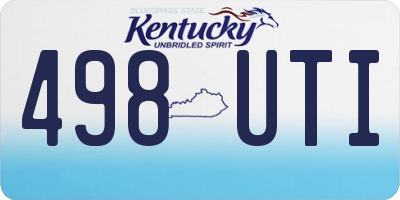 KY license plate 498UTI