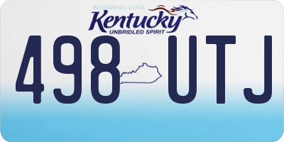 KY license plate 498UTJ