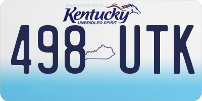 KY license plate 498UTK