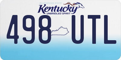 KY license plate 498UTL