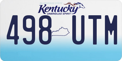 KY license plate 498UTM