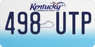 KY license plate 498UTP