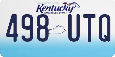 KY license plate 498UTQ
