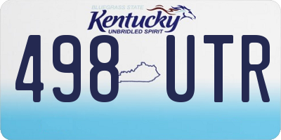 KY license plate 498UTR