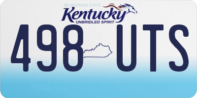KY license plate 498UTS