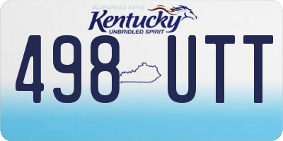 KY license plate 498UTT