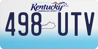 KY license plate 498UTV