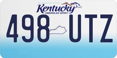 KY license plate 498UTZ