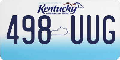 KY license plate 498UUG